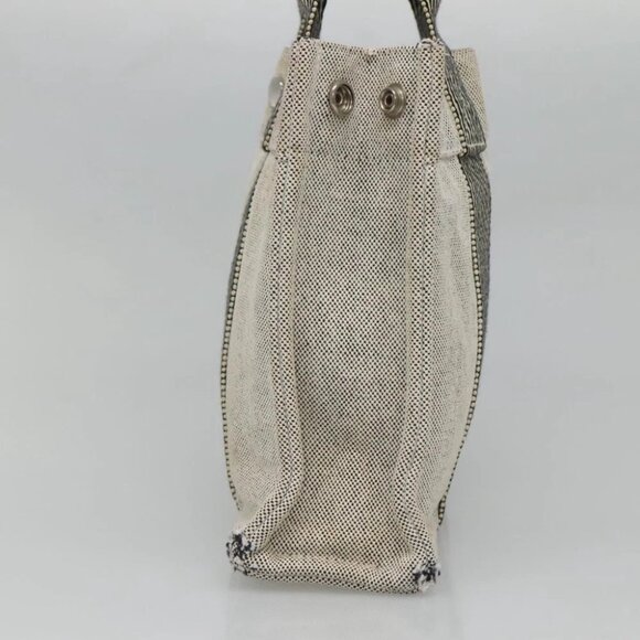 HERMES Fourre Tout PM Hand Bag Canvas Gray Auth ti3070 - Picture 6 of 16